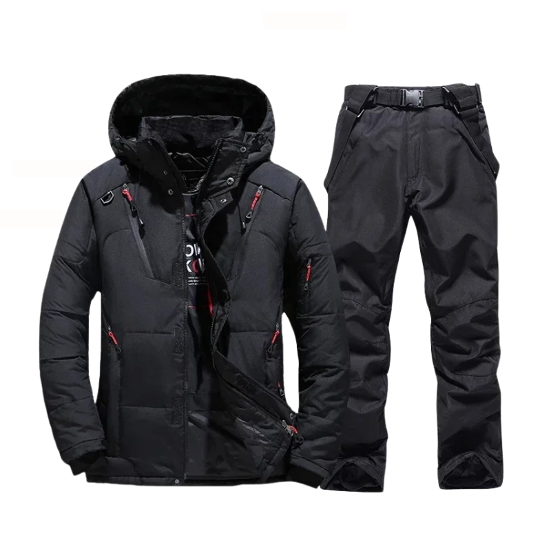 DOWN FKOW – Ski-Jacke und Skihose Set - Schwarz