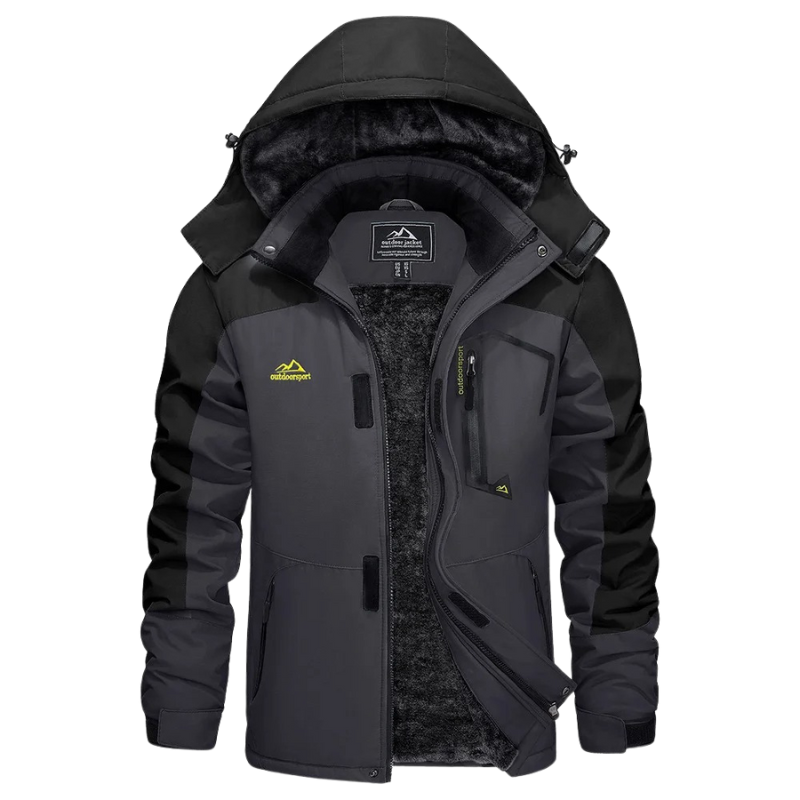 KEFITEVD – Premium Skijacke - Schwarzgrau