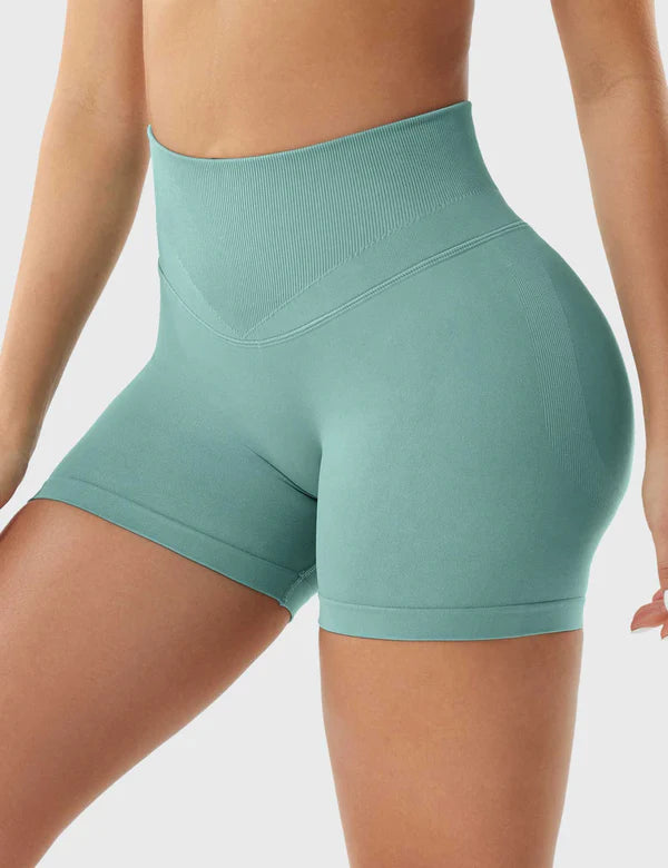 RYVA - Nahtlose Shorts mit Shaping-Effekt - Hellgrün