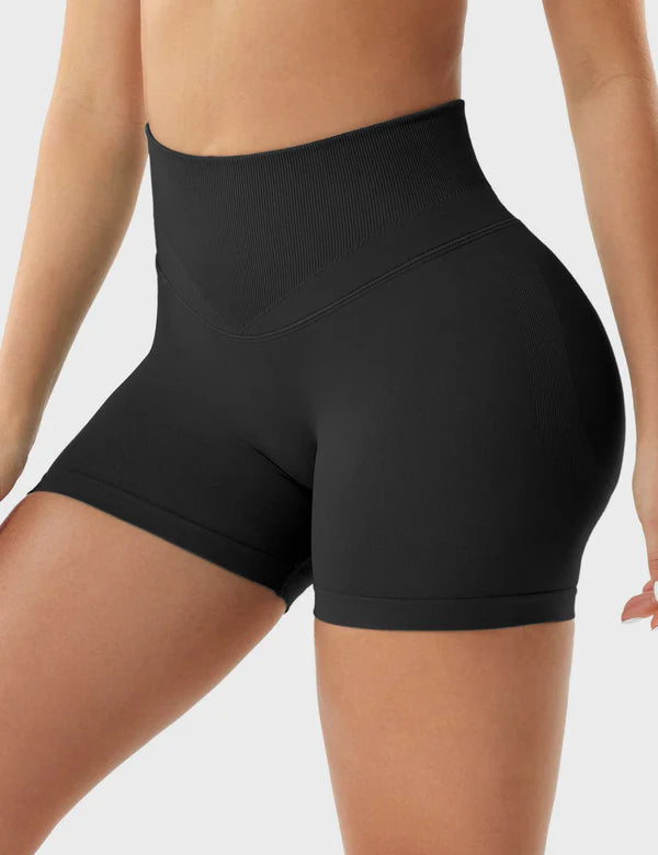RYVA - Nahtlose Shorts mit Shaping-Effekt - Schwarz